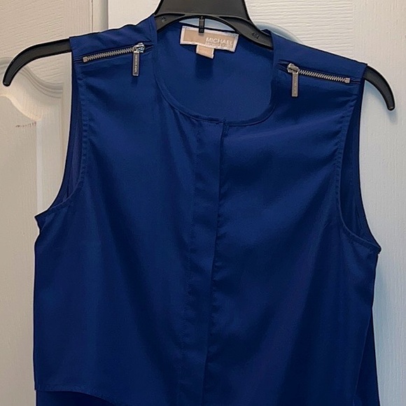 Blue Michael Kors XSmall Blouse Like New - Picture 2 of 2
